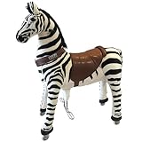 ラングスジャパン(RANGS) エコポニーアミューズメント シマウマ 8歳から 耐荷重150kg 本物の馬のように動き出す