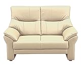 大川家具 関家具 ソファ 2人掛け 幅129cm 素材/本革 アイボリー色 160352