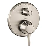 Hansgrohe 04449820 Metris C Trim Pressure Balance with Diverter, Brushed Nickel [並行輸入品]