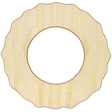 カントリークラフト トールペイント用 白木素材 ブルーローズのリース B-894