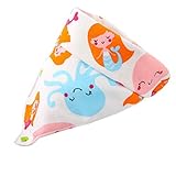 Baby Cotton Bandana Scarf Drool Bibs with Snaps for Babies and Toddlers (Whale) by AngelGift