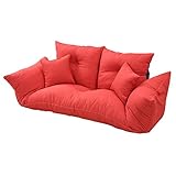 JKプラン 国産（日本製）ジャンボカウチソファ 背もたれダブルリクライニングカウチ レッド ZSY-0001-RD