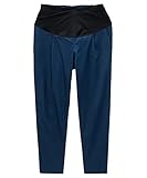 アビックス アルゴヴィア お腹らくちんテーパードパンツ L ネイビー ストレッチツイル 375450