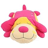 Smile Puppy Buckwheat Pillow Pets, Pink & Blue 20'' (Pink) [並行輸入品]