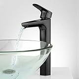 Wovier Oil Rubbed Bronze Waterfall Bathroom Sink Faucet,Single Handle Single Hole Vessel Lavatory Fa