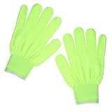 Fenteer 高品質　防刃手袋　作業用　耐切創レベル5　高強度ポリエステル　耐摩耗性　ブラック＆グリーン - 緑