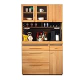 日本製 北欧風 幅120cm キッチンカウンター ナチュラル 完成品