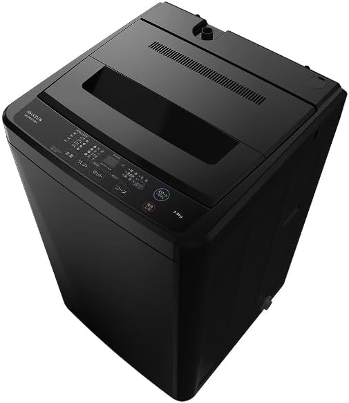 MAXZEN 全自動洗濯機 5㎏ 二人暮らし 予約機能 風乾燥 毛布 強洗 ソフトコース 急速洗い 槽乾燥 槽洗浄 ステンレス槽 ブラック JW50WP01 マクスゼン