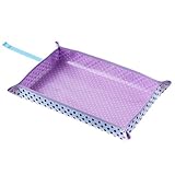 わくわくお食事タイムのベビーランチョンマット・トレイ　水玉（パープル地にピンクドット）　B0501800　日本製