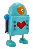 WhimsicalターコイズロボットCoin Bank with Springy脚
