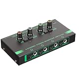 LyxosVee 4チャンネルミニヘッドホンアンプ HA400 超小型ステレオオーディオアンプ 音楽用イヤホンアンプ