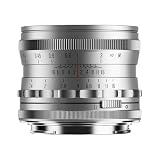 Brightin Star 35mm F1.4 フルサイズ 大口径 MF 単焦点レンズ ソニー Eマウントに対応 ソニー カメラ A7/II/III/IV/SIII/C/RIII/RIV A6400 A6600 A6100 A6000 ZV-E10 NEXなど Eマウント ミラーレスカメラ用 シルバー