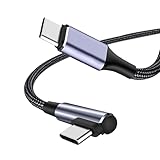 USB Type C ケーブル 1M【PD対応 60W 急速充電】 L字 USB-C & USB-C ケーブル USB2.0対応 タイプC MacBook iPad Pro Xperia Galaxy各種対応
