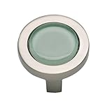 Atlas Homewares 229-GR/BRN 1-1/4-Inch Spa Green Round Knob, Brushed Nickel [並行輸入品]