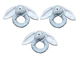 Angel Dear 3個リングRattlesセット、新しいブルーBunny