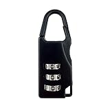 AMAA 南京錠 3桁ダイヤル式ロック 安心 防犯グッズ 旅行用 荷物スーツケース用 自転車鍵 2個 (黒)