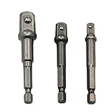 3本/セットヘックスパワードリルドライバソケットレンチアダプタ延長バービット