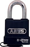 Abus 83WP/53-300 S2 Schlage Rekeyable Weather Proof Solid Steel Body with 1 Inch Shackle, Zero-Bitte
