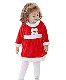 サンタベビー 女の子 ワンピース 可愛い サンタクロース 衣装 サンタ服 キッズ 赤ちゃん 幼児 子供 仮装 コスチューム クリスマスグッズ クリスマス サンタ帽子付 Happy-Online (10