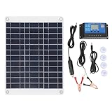 50Wソーラーパネル ソーラーパネルキット 50W 10A 単結晶ソーラーパネル ソーラースターターセット ご自宅、オフィス、キャンプ、ハイキング、緊急時の使用に