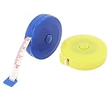 uxcell　ミニメジャールーラー 巻尺　ソフトプラスチック製　フラットテープ　テーラー測定　1.5M　 2個入
