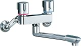 LIXIL(リクシル) INAX 2ハンドル混合水栓 固定コマ式 バス・キッチン兼用 壁付タイプ BF-7405-U