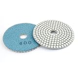 2本3.9 "径400グリット大理石御影石ポリッシャーダイヤモンド研磨パッド