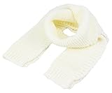 EOZY 子供用 マフラー ニットマフラー ネックウォーマー 男の子 女の子 可愛い 無地 暖かい 柔らかい おしゃれ 秋冬 防風 キッズマフラー ホワイト