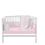 Baby Doll Bedding Soho Mini Crib/Port-a-Crib Bedding Set with 100% cotton trellis design sheet Pink 