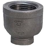 Anvil 8700134458, Malleable Iron Pipe Fitting, Reducer Coupling, 1-1/4" x 3/4" NPT Female, Black Fin