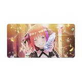 五等分の花嫁 中野二乃 ゲーミングマウスパッド 大型 アニメ マウスパッド キャラクター キーボードマット 水 耐久性良い 滑り止めゴム底 ゲーミングマウスパッド 大型 可愛い デスクマット レザー 超大型 デスクパッド おしゃれ プレイマット アニメキャラ オフィス自宅兼用 アニメ・萌えグッズ 30x60cm