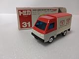 トミカ №31（日本製） スバル サンバー ハイルーフパネルバン 1/64スケール、赤帽トラック仕様