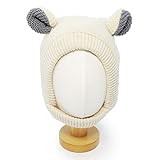 Happytreeキッズ赤ちゃん帽子暖かいフリースニット冬帽子イヤーフラップフード カラー: ベージュ