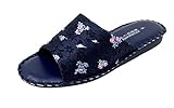 [パンジー] 婦人 レディース スリッパ 室内履き ルームシューズ【8689】 ネイビー Sサイズ(22-22.5cm)
