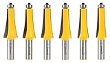 Yonico 13601 ギターフィンガーボードR面取りルータビットセット、シャンク径12.7mm (1/2インチ)