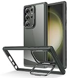 ESR Galaxy S23 / S23+ / S23 Ultra スタンドケース レンズスタンド内蔵 米軍MIL規格の落下防止 ワイヤレス充電対応 スリム スタンド付き Classic Kickstand Case for Samsung Galaxy S23/S23+/S23 Ultra【国内正規品】 (S23 Ultra, クリアーバック)