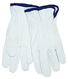 MCR Safety 3601XL Premium Grain Goatskin Driver Gloves w Straight Thumb White XL (1 Pair) 1-Pair [並行