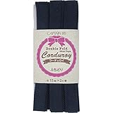 CAPTAIN88 キャプテン コーデュロイ ふちどり バイアステープ 15mm幅×2m巻 #6 ネイビー CP177