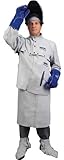 MCR Safety 38100MWXXL Memphis Split Cow Leather Welding Cape Sleeve with Open Back, Gray, 2X-Large b