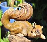 元気いっぱい かわいい リスさんの ガーデンオーナメント Aタイプ