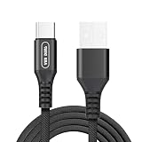 USB Type C ケーブル1.5M 3A タイプc 充電ケーブル 急速充電 高速データ転送 usb c ケーブル 高耐久ナイロン iPhone15シリーズ/Galaxy S24/S23/S22/S21/S20/S10/その他Android USB-C機器対応(ブラック)