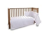 Clair de Lune Marshmallow Cot/ Cot Bed Quilt/ Bumper and Sheet Set (3 Pieces, White) by Clair de Lun