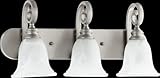 定足数International 5154 – 3-64 VanityライトwithアラバスターSwirlガラスシェード、クラシックニッケル