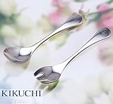 出産祝い お食い初め 純銀 名入れ 赤ちゃん ベビースプーン＆フォーク 喜ばれるギフト プレゼントに最適(2.スプーン＆フォーク１か所に彫刻)