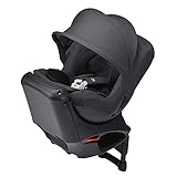 エールベベ 『日本製・安心トリプル保証付』回転型チャイルドシート クルットNT2ノーブルプレミアム 【シートベルト取付】 新生児から4歳用(360度回転/サンシェード付/洗濯機で洗えるカバー) ナチュ