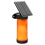 102ledガーデンライト　ソーラーライト　オレンジ色　小型　IPX5防水　配線いらず　３点灯モード　揺れる炎　35LM　ムードライト　ソーラーランタン　間接照明　自動点灯消灯　壁掛け　車道/歩道/庭