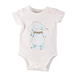 Baby Nest 夏 ベビー服 半袖ボディースーツ ロンパース 女の子 男の子 肩ボタン アニマル コットン100% ゾウ-2 3-6M