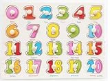 Dream's Tail 子供 ペグパズル 図形 型はめ 頭の体操 知育玩具 右脳訓練 幼児教育 数字 計算 英会話 木のおもちゃ 全２２種 (数字0-20)