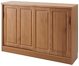 天然木アルダー材 カウンター下収納引戸 幅120cm ナチュラル TE-0031