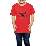 Ariesシャツ 2歳～６歳子どもＴシャツゴリラ 動物 アニマル 子供服 Red 4 Toddler